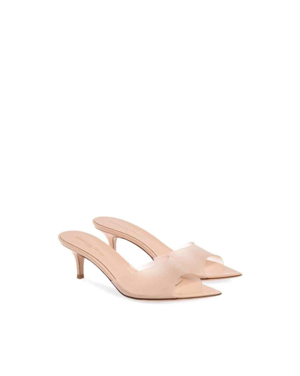 Gianvito Rossi Natural Heeled Mules