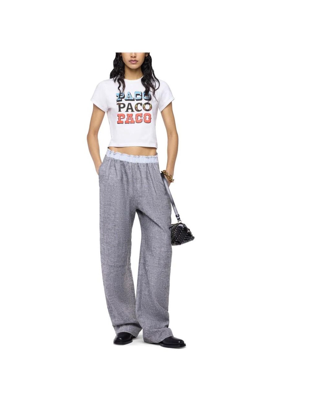 Rabanne Gray Tapered Trousers