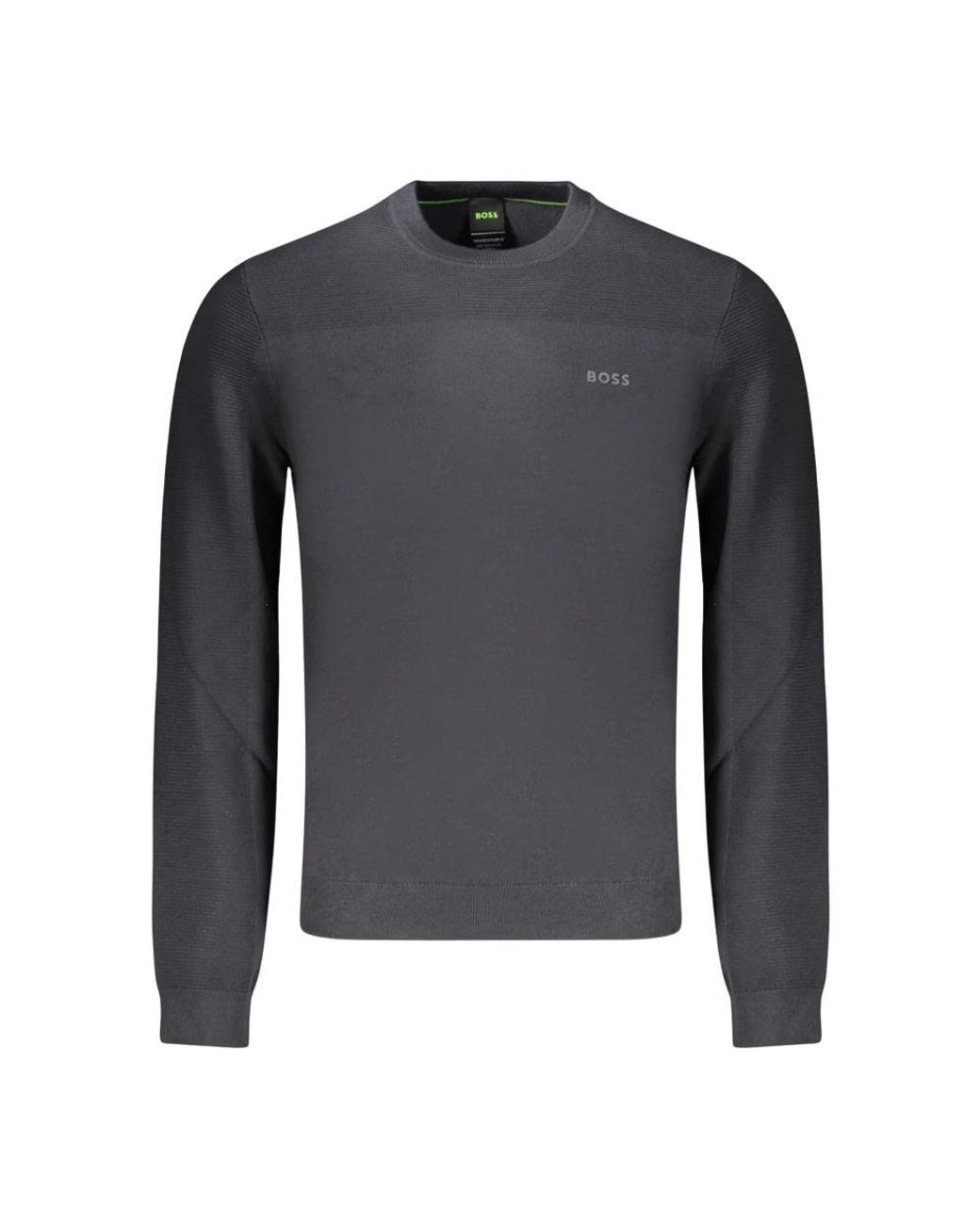 Boss Gray Round-Neck Knitwear for men