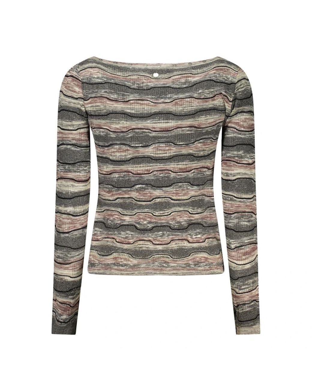 Desigual Gray Long Sleeve T-Shirts