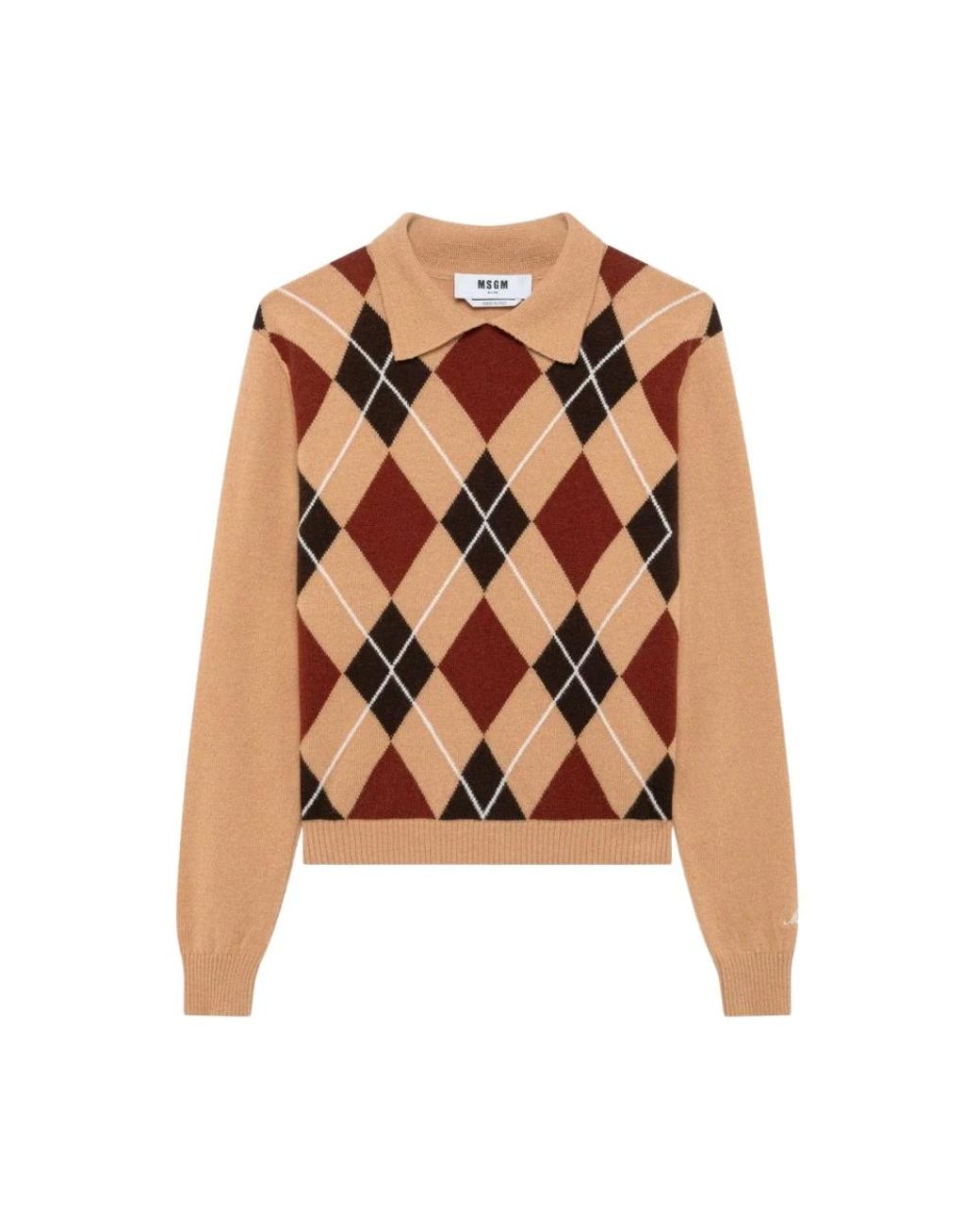 MSGM Tops ,Polo Shirt in het Brown