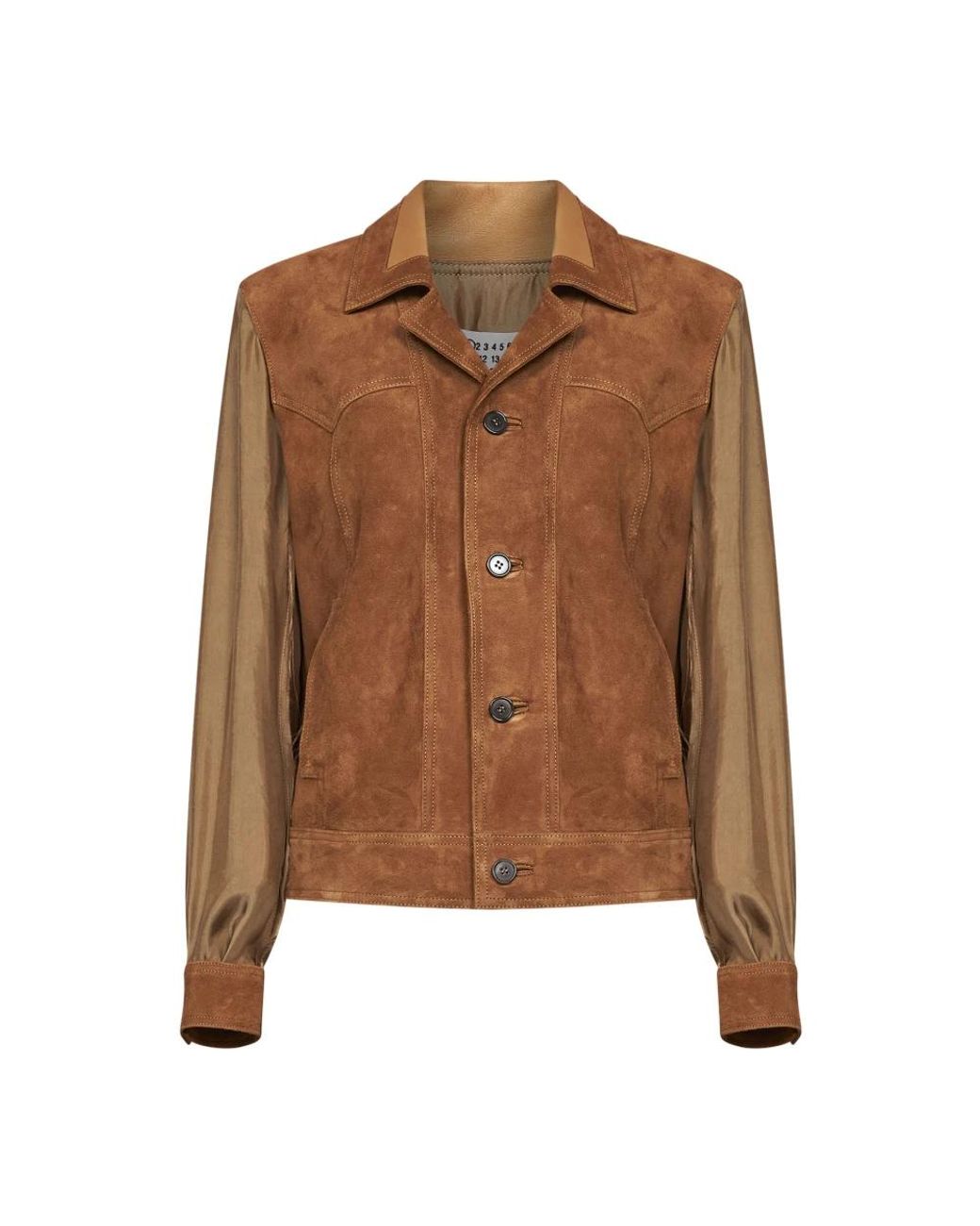 Maison Margiela Brown Leather Jackets