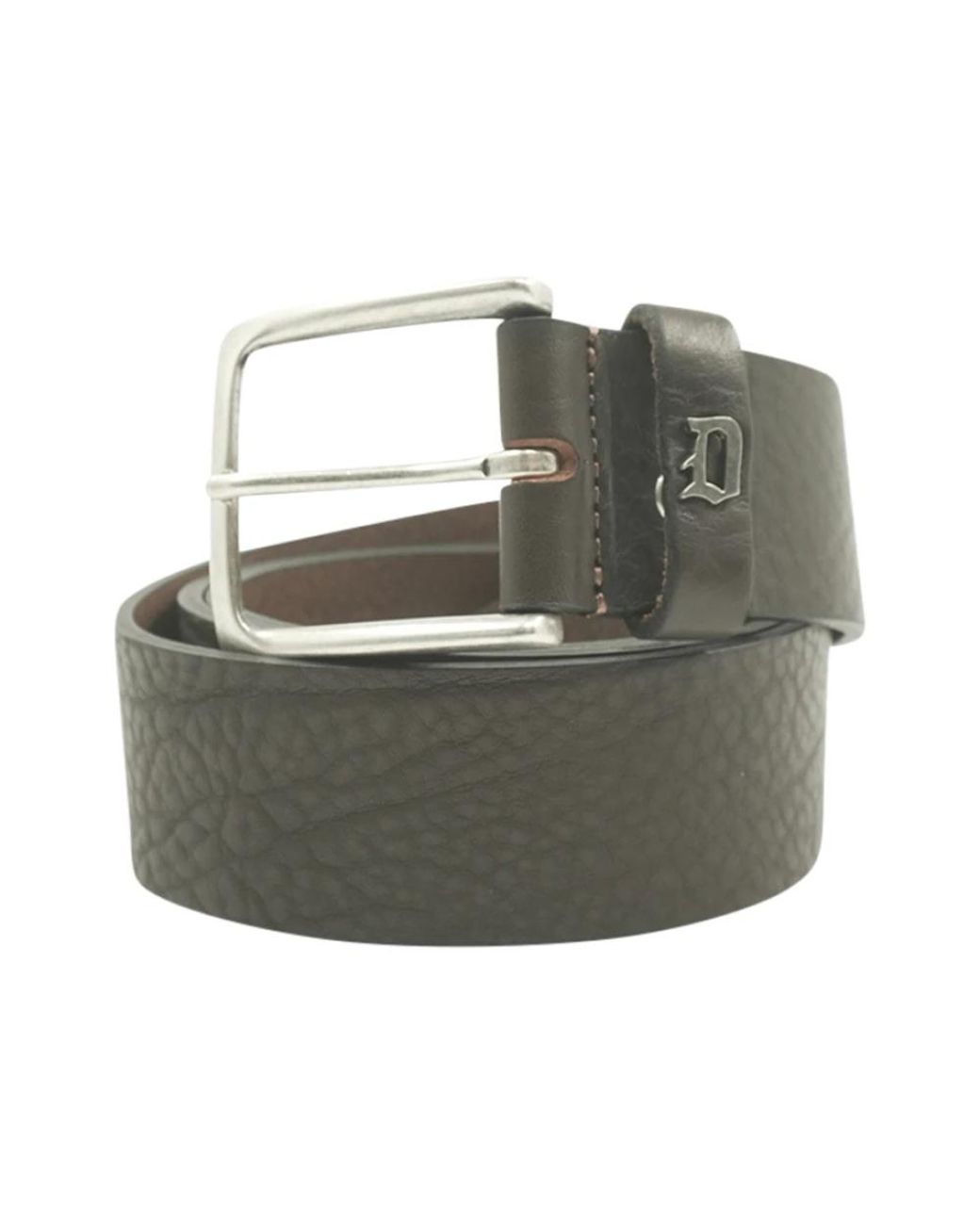 Dondup Accessoires ,Bruin ,Leer Leren Riem in het Green