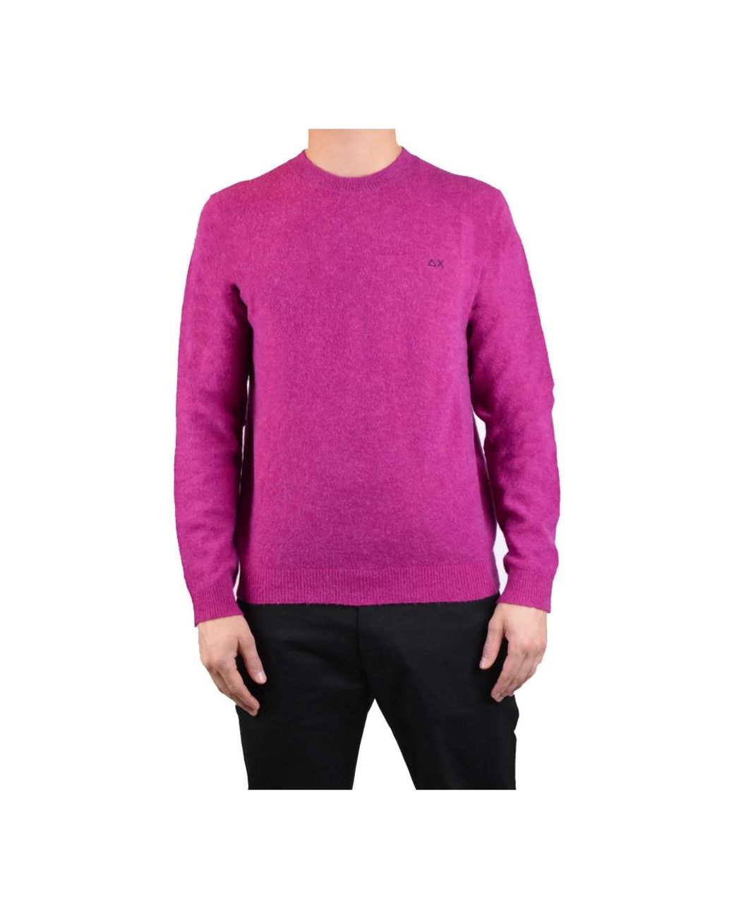 Sun 68 Pink Round-Neck Knitwear for men