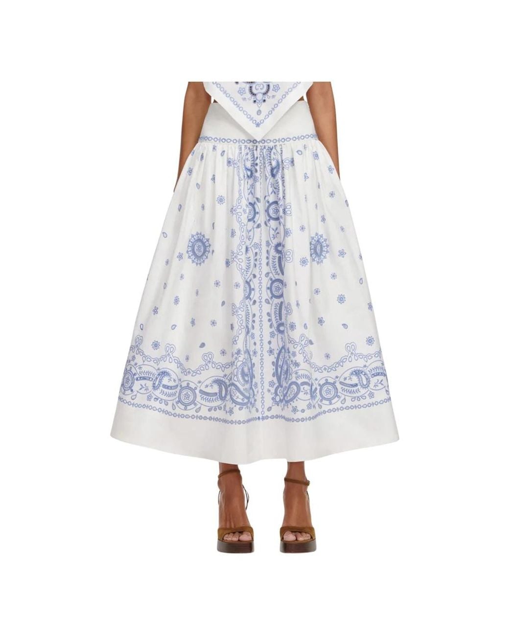 Self-Portrait Blue Maxi Skirts