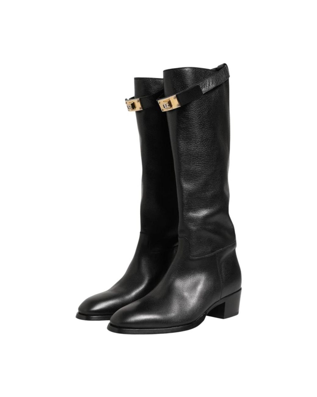 Dolce & Gabbana Black Heeled Boots for men