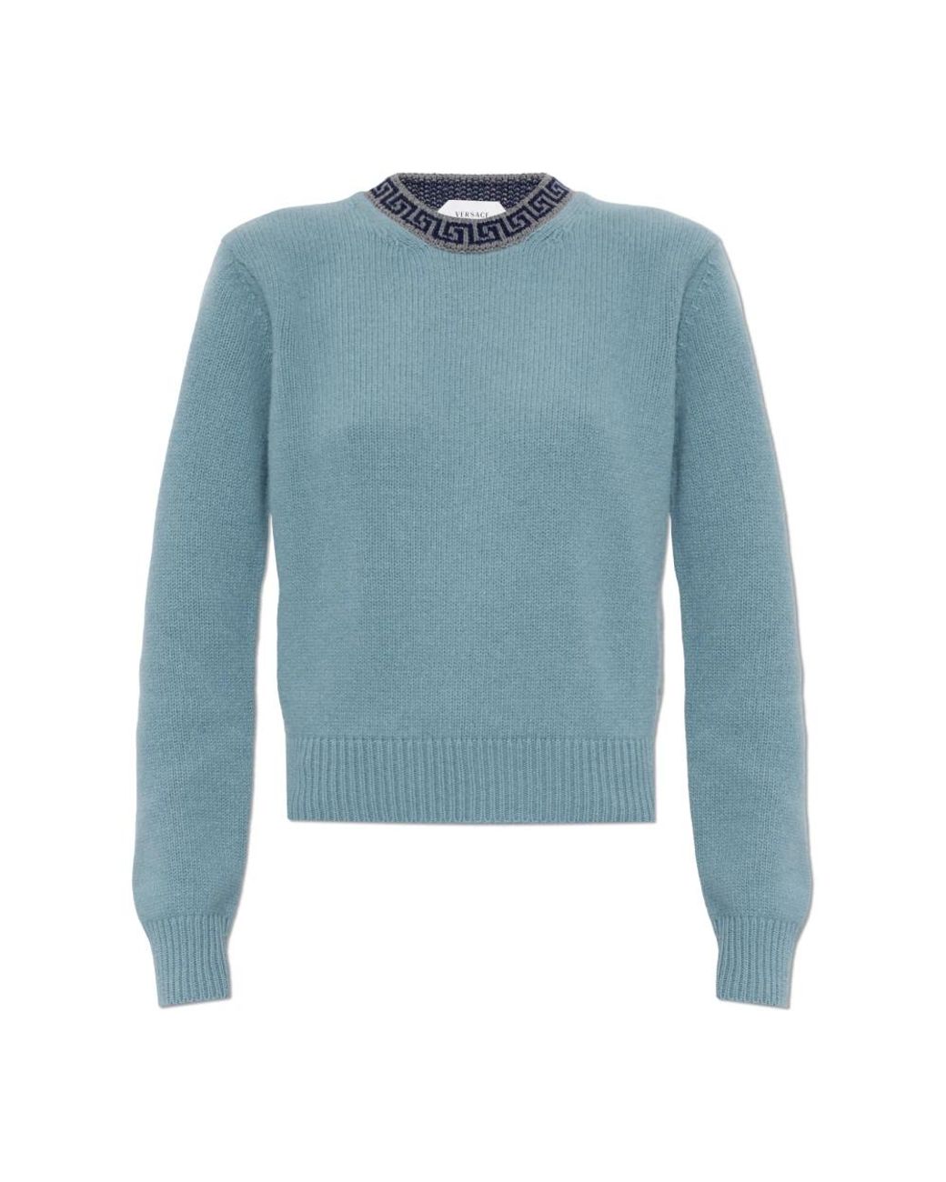 Versace Blue Round-Neck Knitwear