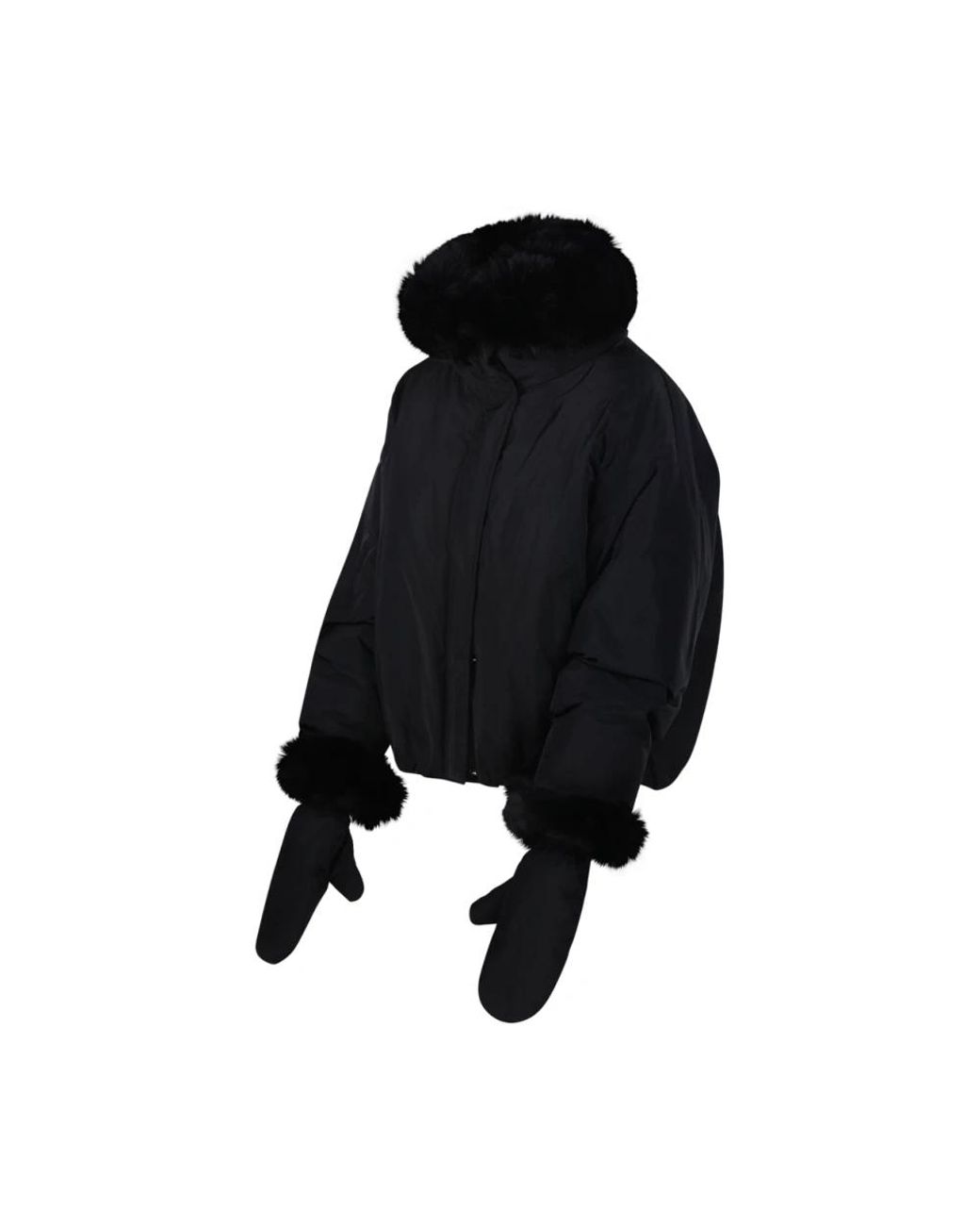 Yves Salomon Black Winter Jackets