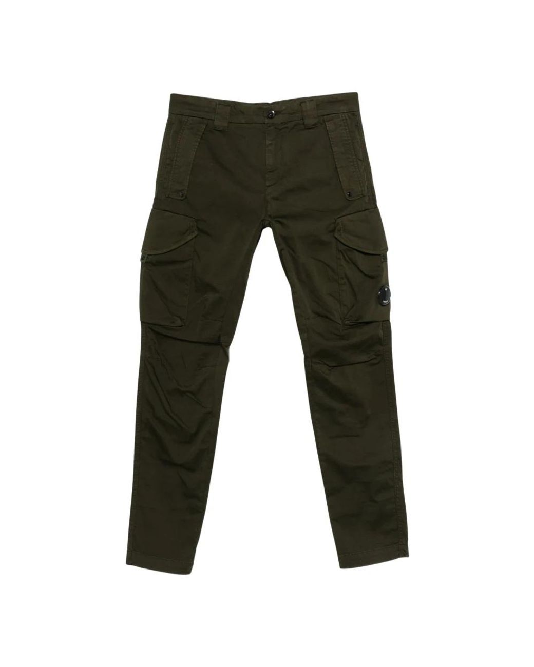 C P Company Green Straight Trousers for men