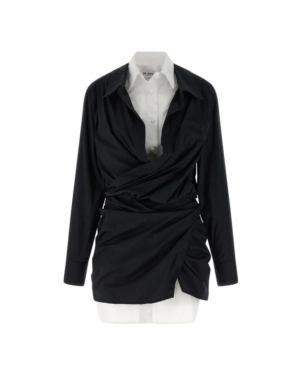 The Attico Black Shirt Dresses