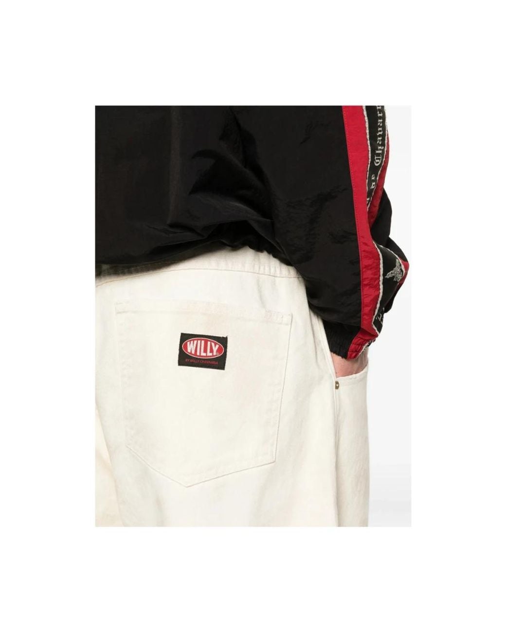 Willy Chavarria White Loose Fit Jeans for men