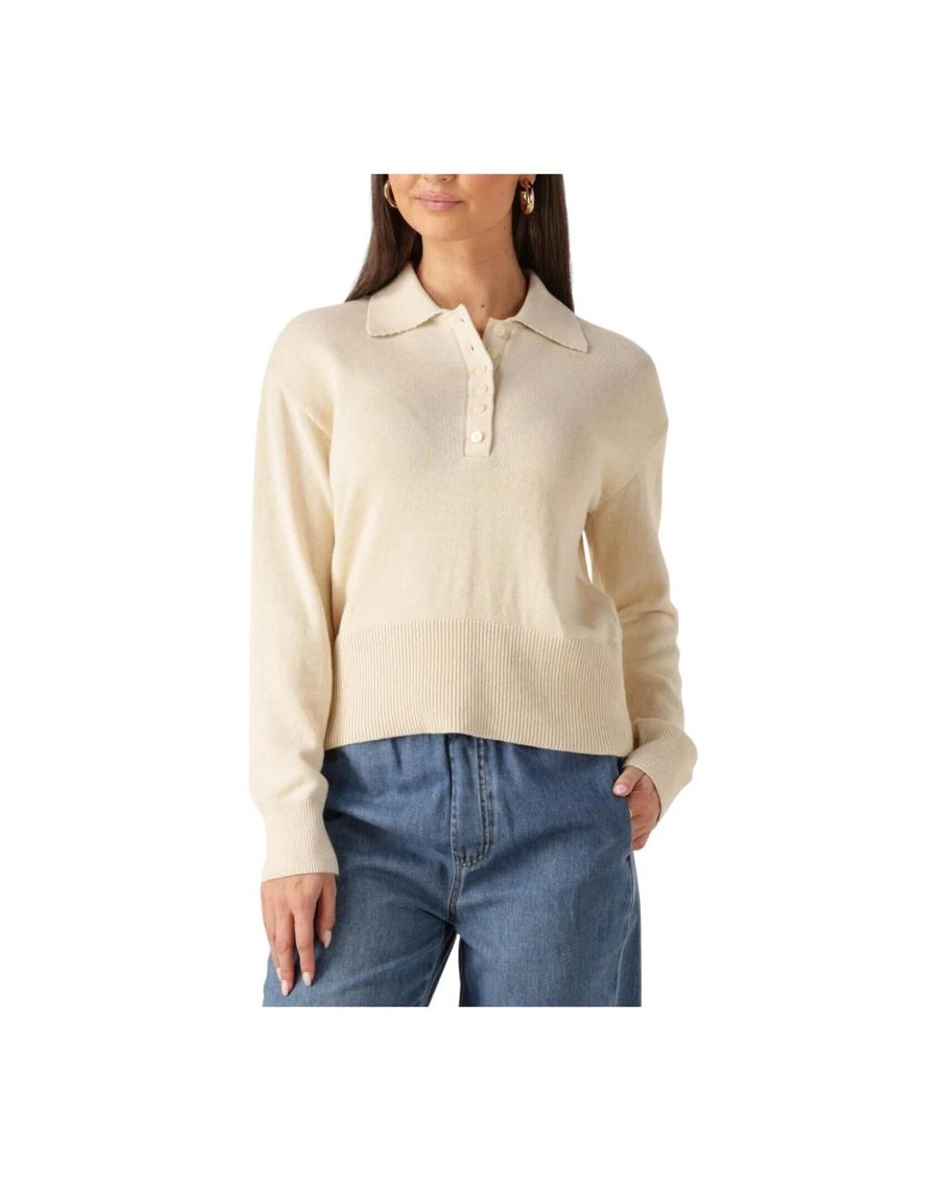 Modström Truien & Vesten ,Elegante Witte Polotrui in het Natural
