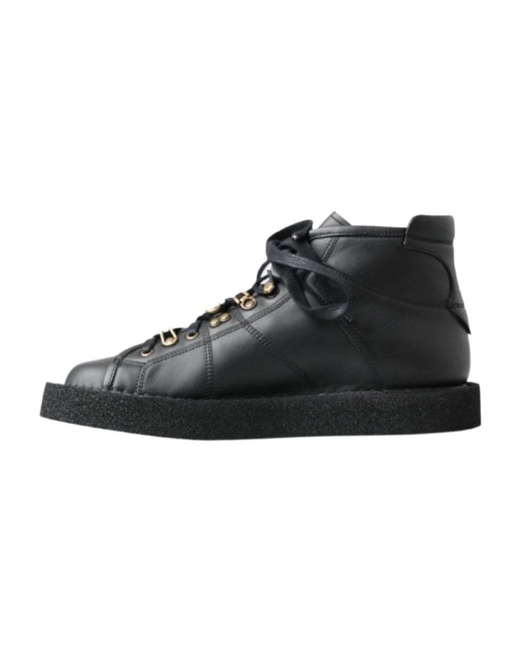 Dolce & Gabbana Black Lace-Up Boots