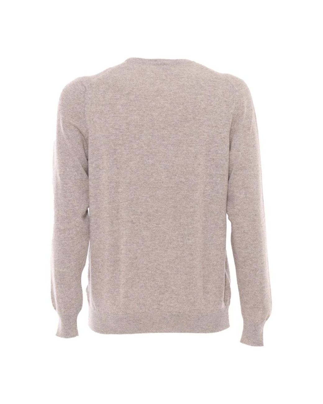Fedeli Gray Round-Neck Knitwear for men