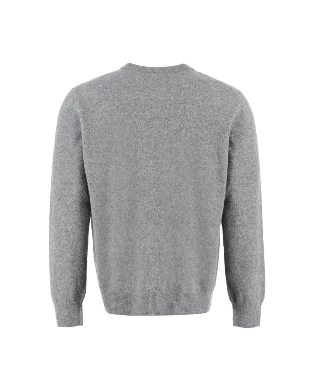 THE (Alphabet) Gray Round-Neck Knitwear for men