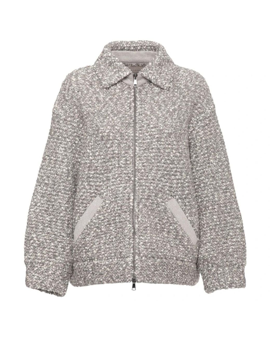 Tweed Jackets D.exterior de color Gray