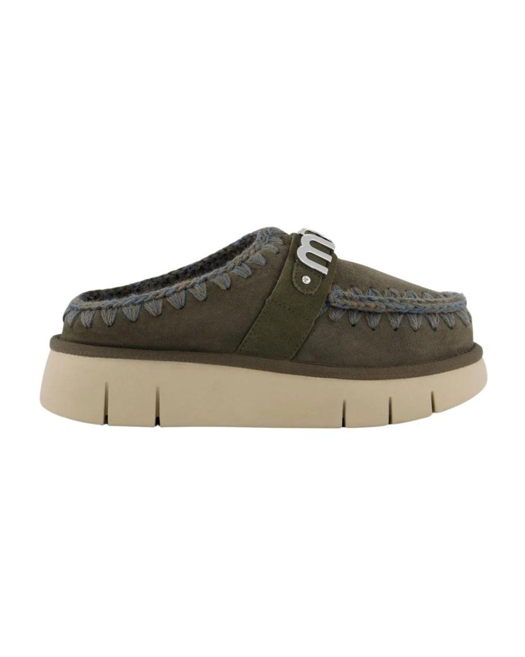 Mou Schoenen ,Groen ,Bounce Klomp Voor in het Green