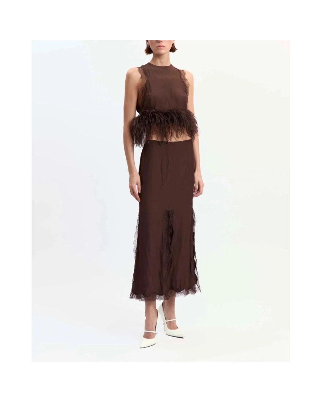 16Arlington Brown Sleeveless Tops