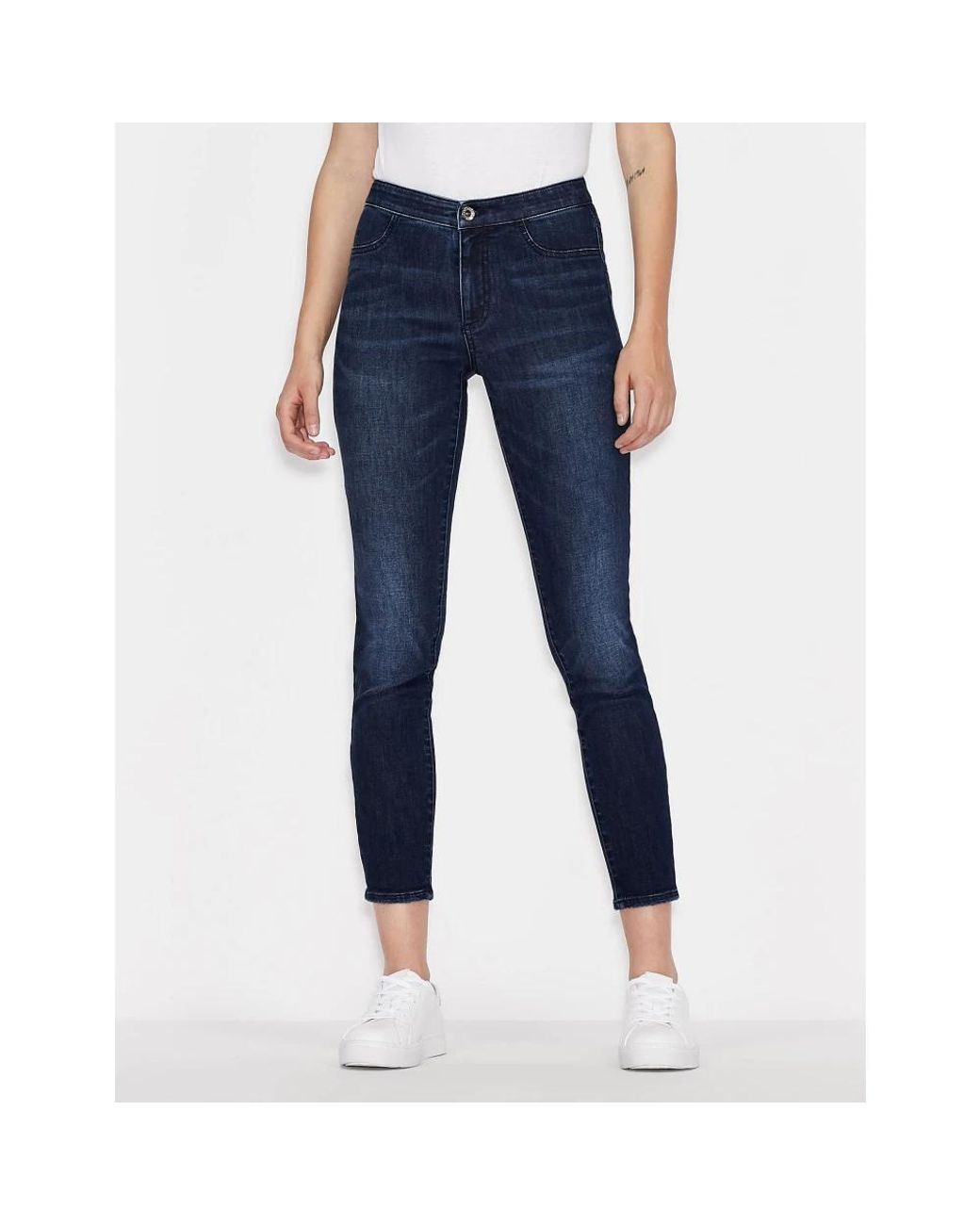 ARMANI EXCHANGE Blue Cropped Jeans
