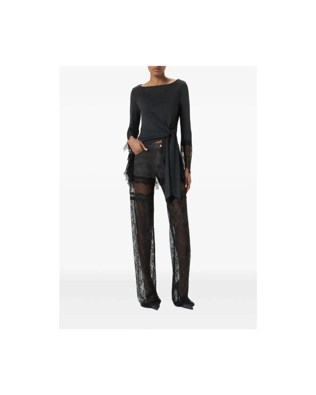 Blumarine Black Straight Trousers