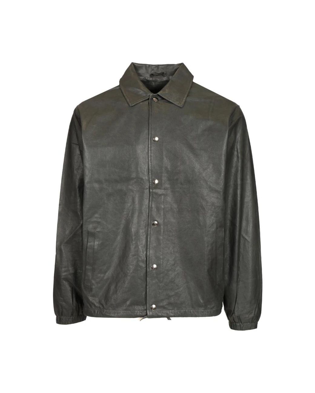 Giorgio Brato Green Leather Jackets for men