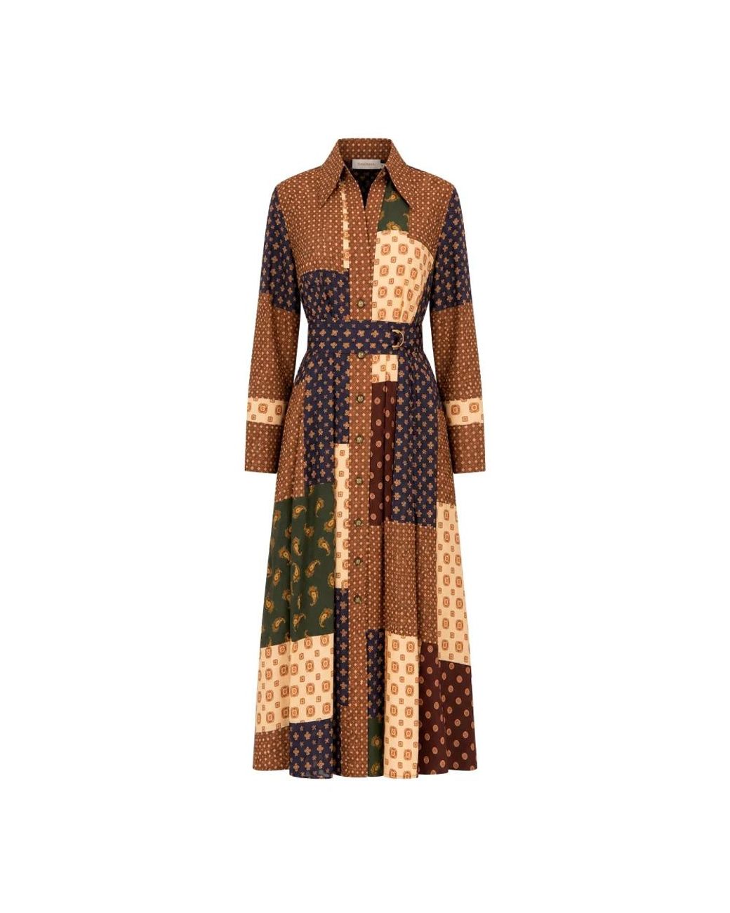 Zimmermann Tuck Midi Jurk in het Brown