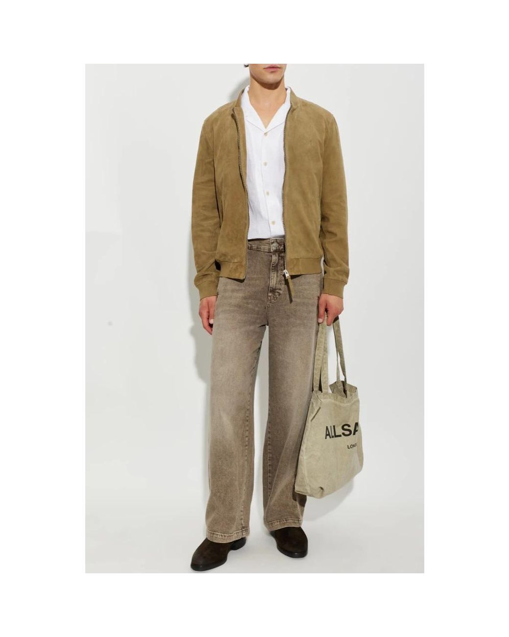 Leather Jackets AllSaints de hombre de color Green