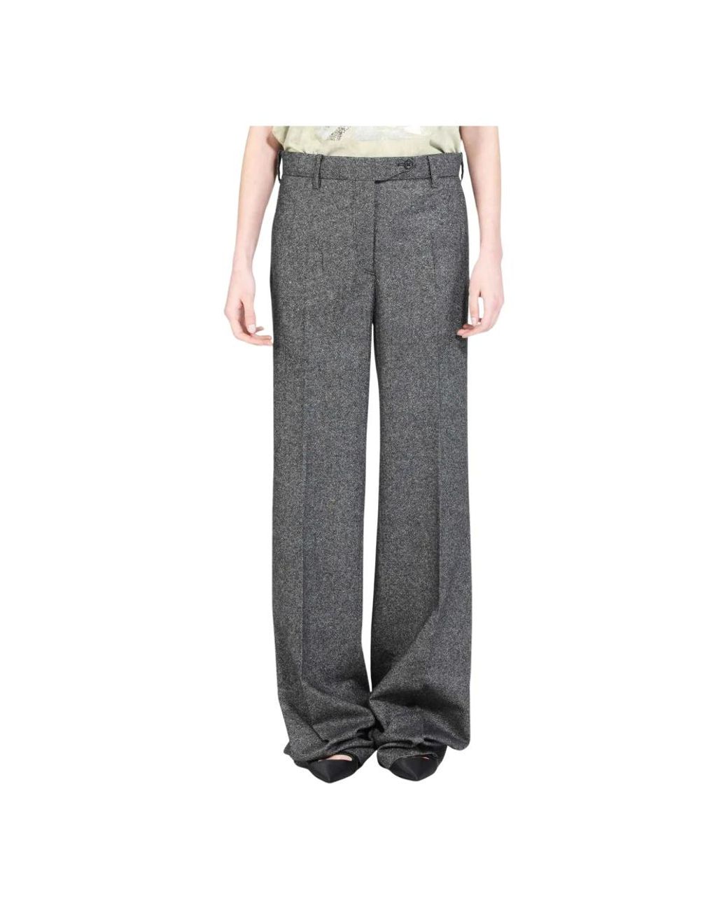 N°21 Gray Wide Trousers