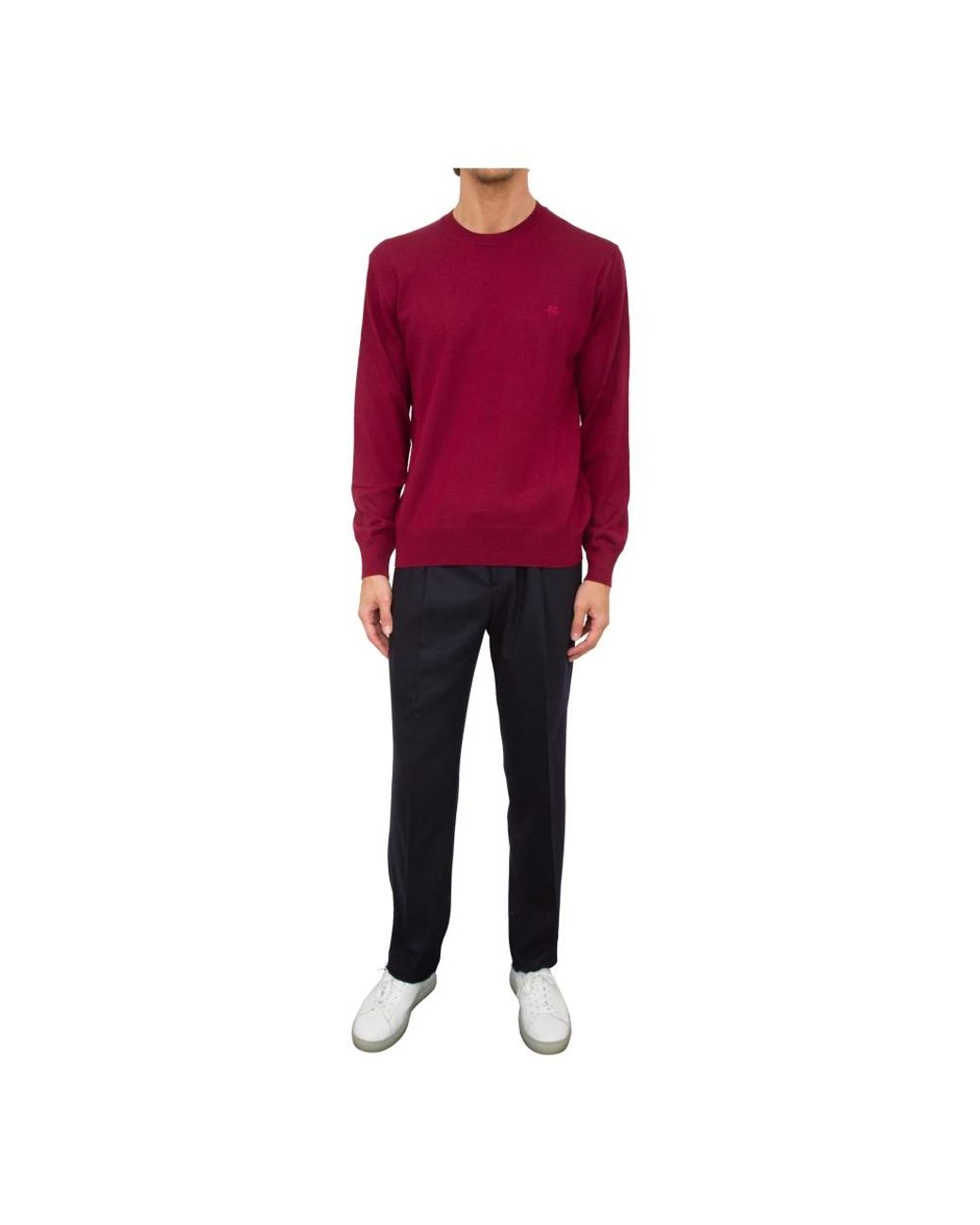 Etro Red Round-Neck Knitwear for men