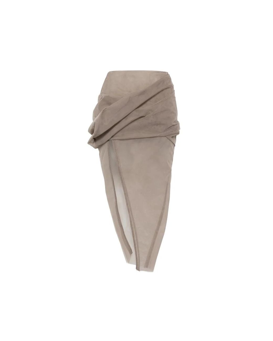 Rick Owens Gedrapeerde Midi-Rok in het Gray