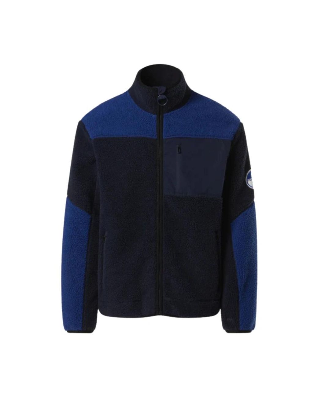 North Sails Hoodies & Sweatvesten ,Blauw ,Leer Gemêleerd Materiaal Full-Zip Sweatshirt in het Blue voor heren