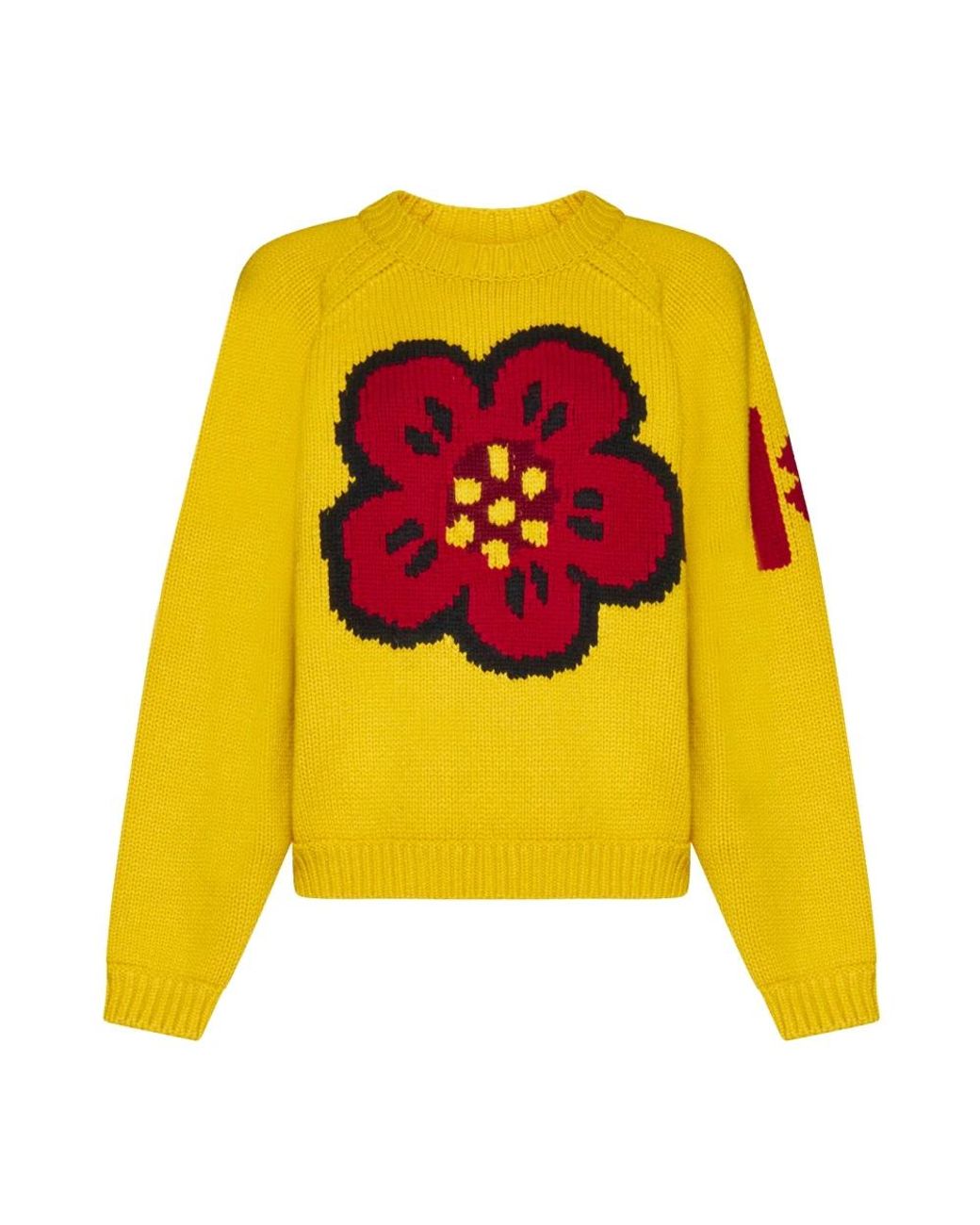 KENZO Yellow Round-Neck Knitwear
