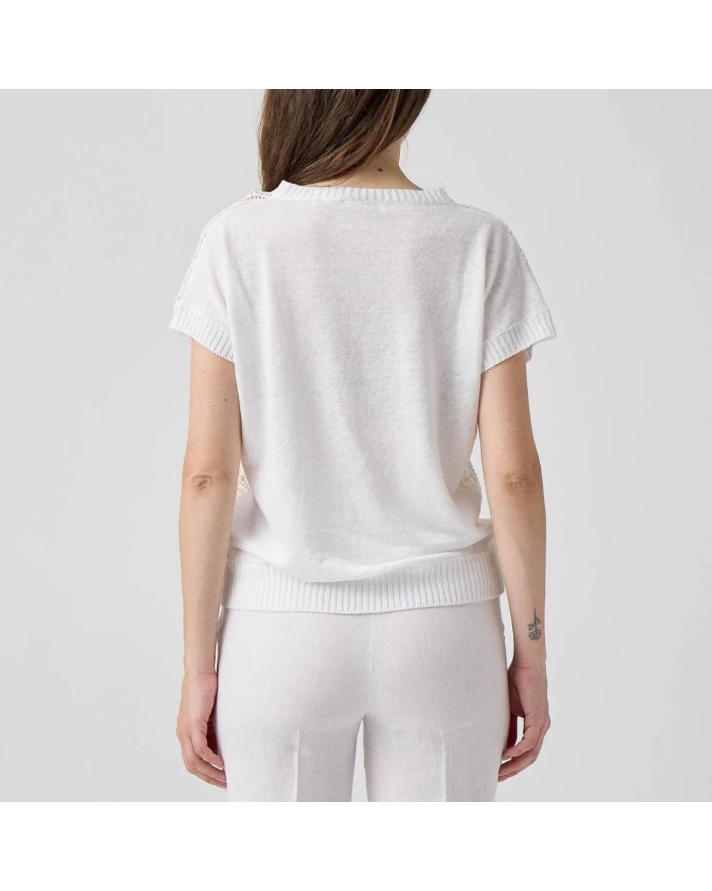 Le Tricot Perugia Gray Round-Neck Knitwear