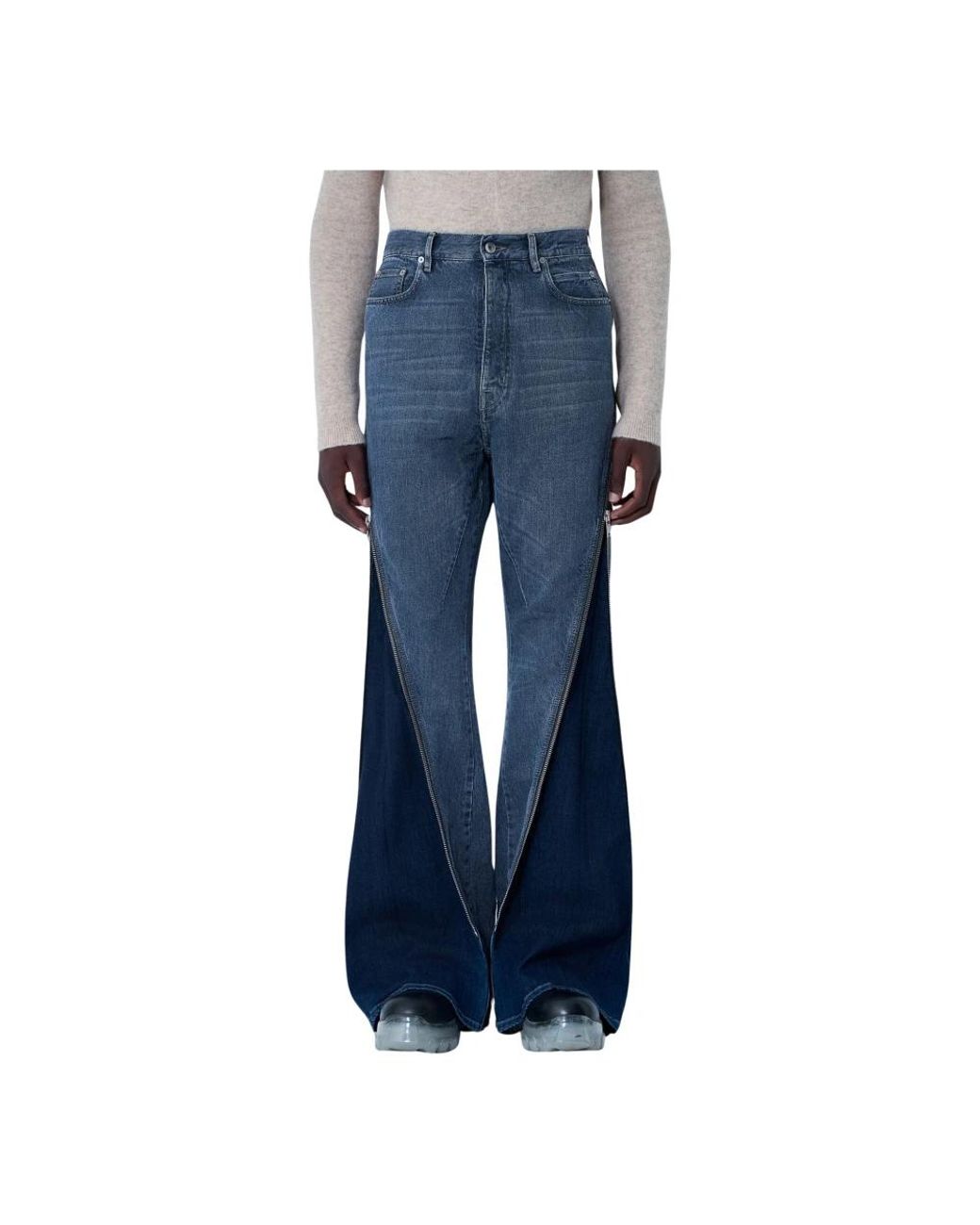 Rick Owens Blue Wide Jeans for men