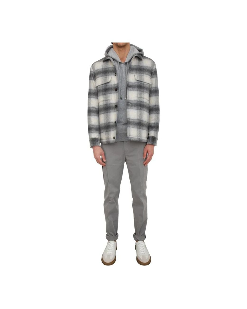 Peserico Gray Hoodies for men