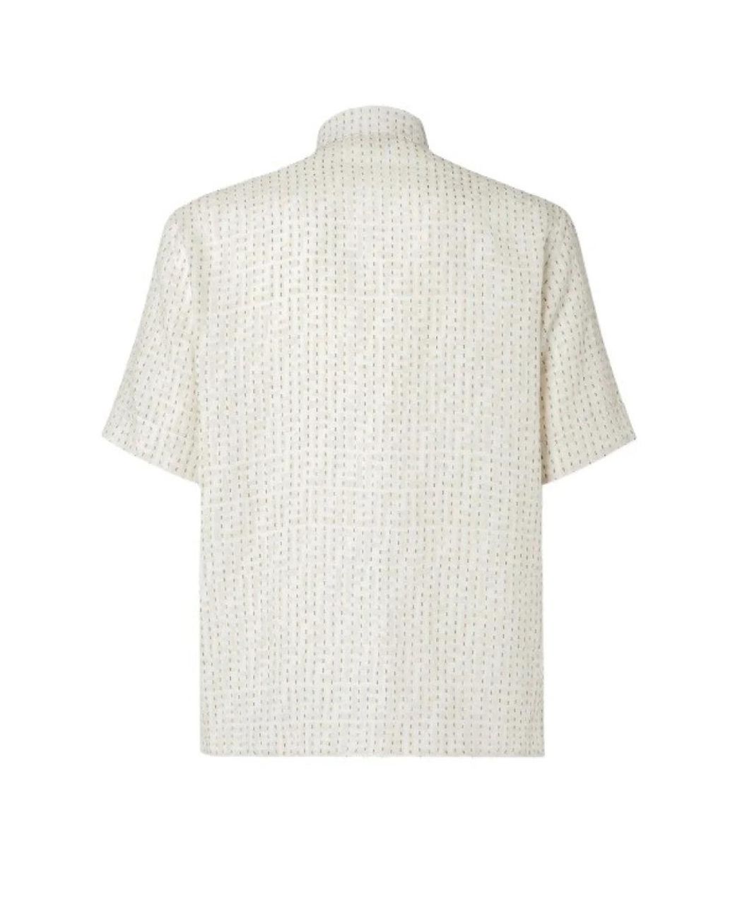 Fendi White Short Sleeve Shirts for men