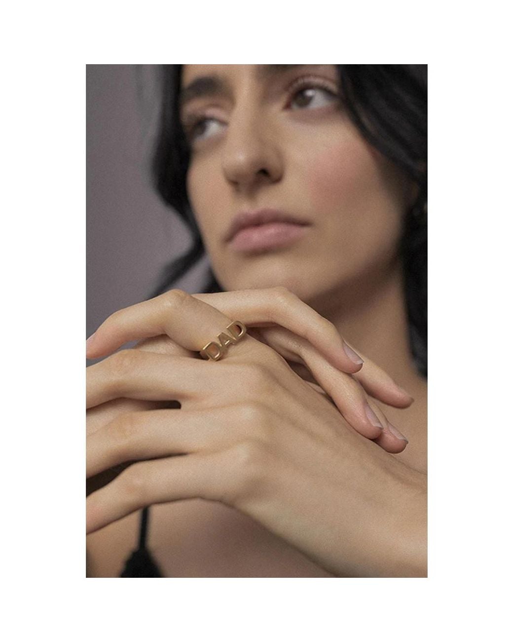 Maria Black Metallic Dad Ring