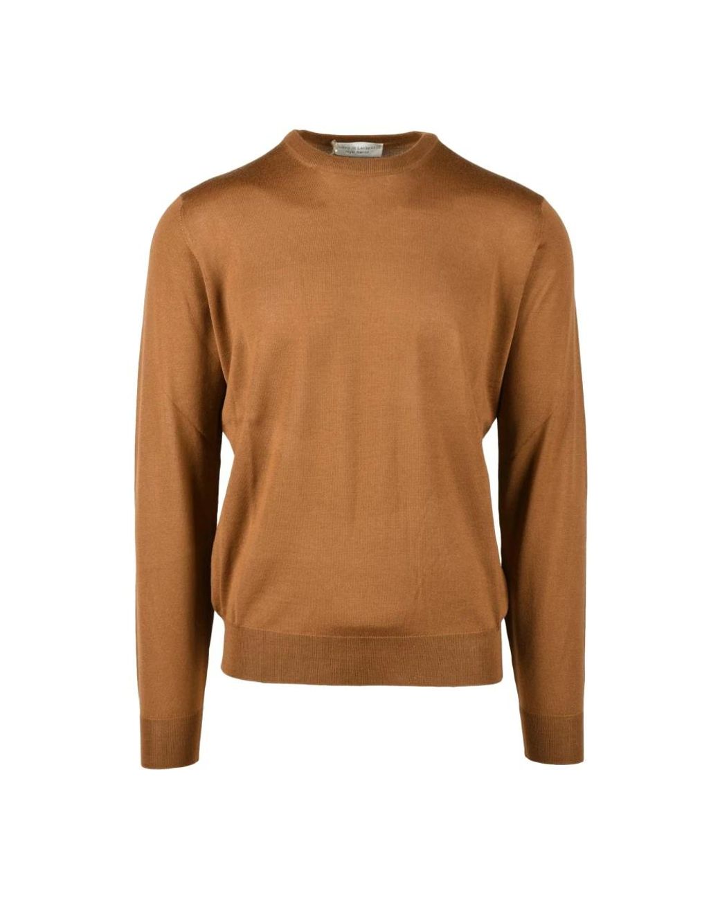 FILIPPO DE LAURENTIIS Brown Round-Neck Knitwear for men