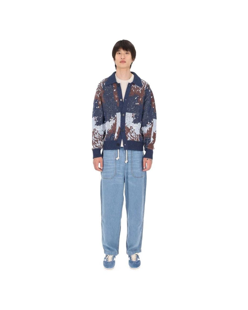 Officine Generale Blue Cardigans for men