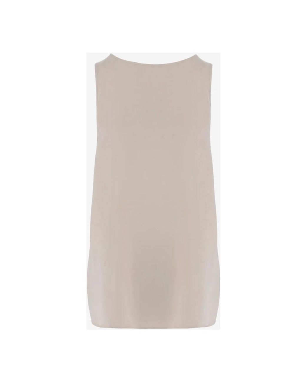 Allude Brown Sleeveless Tops