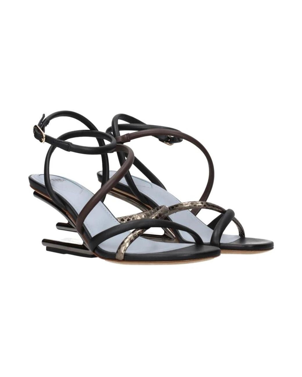 Fendi Black High Heel Sandals