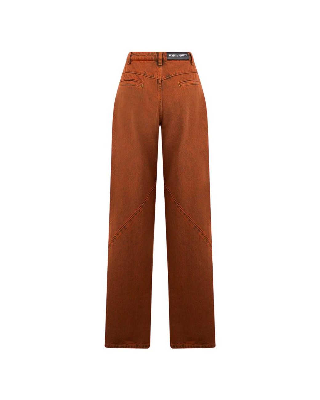 Alberta Ferretti Brown Wide Jeans