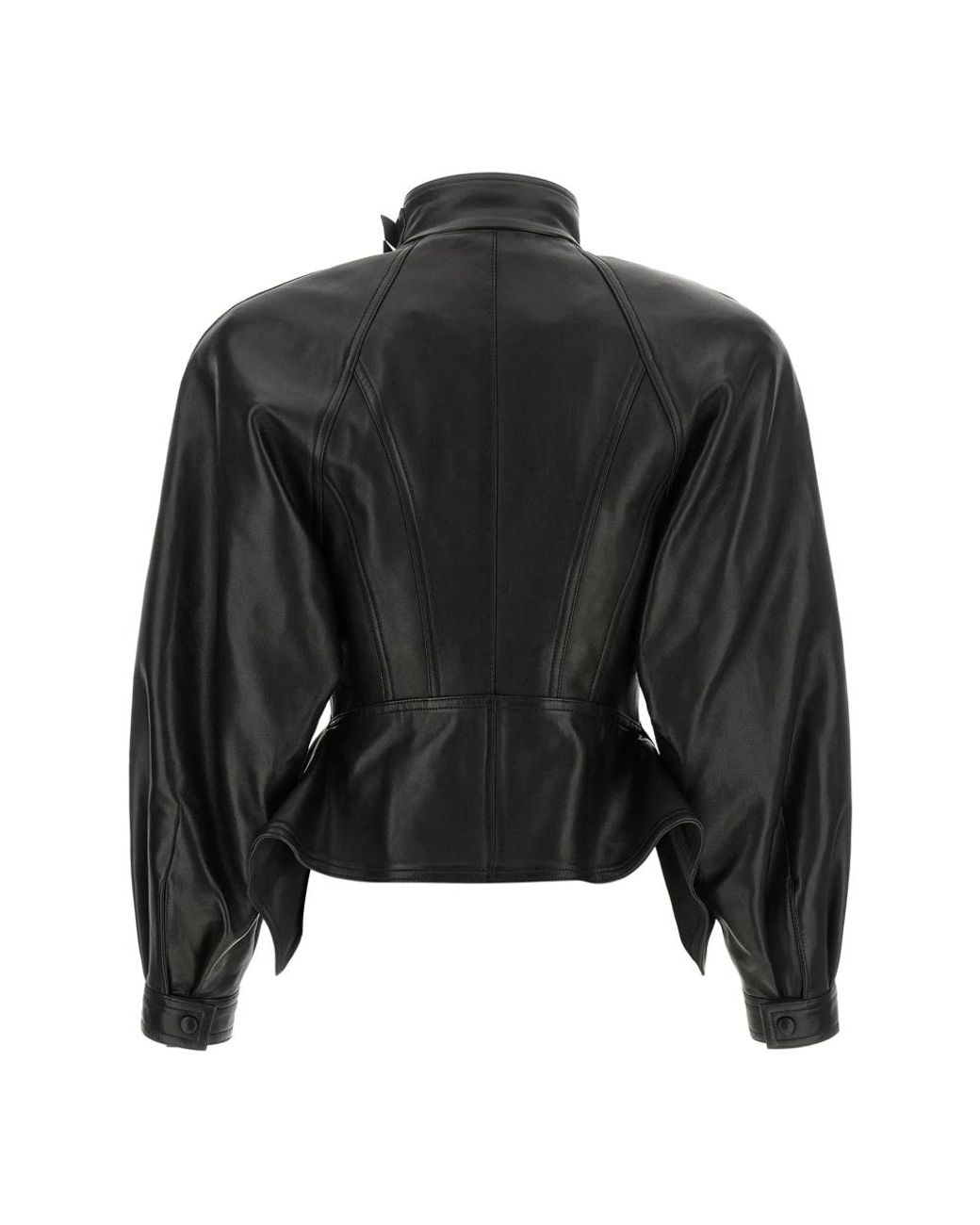 Balmain Black Leather Jackets