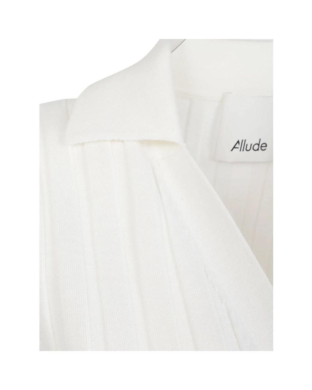 Allude White Polo Shirts