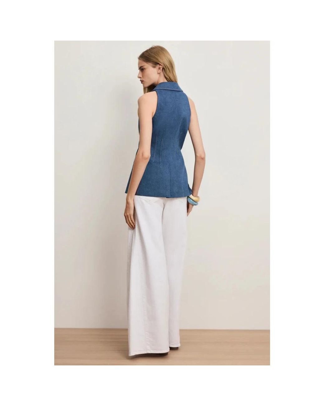 Veronica Beard Blue Waistcoats