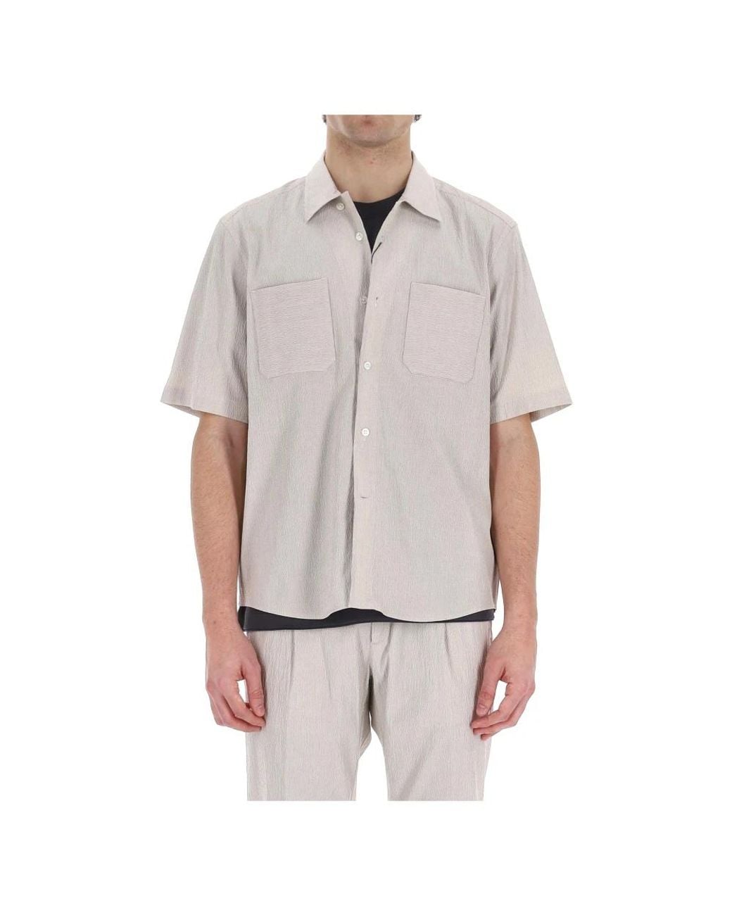 Herno Gray Short Sleeve Shirts for men