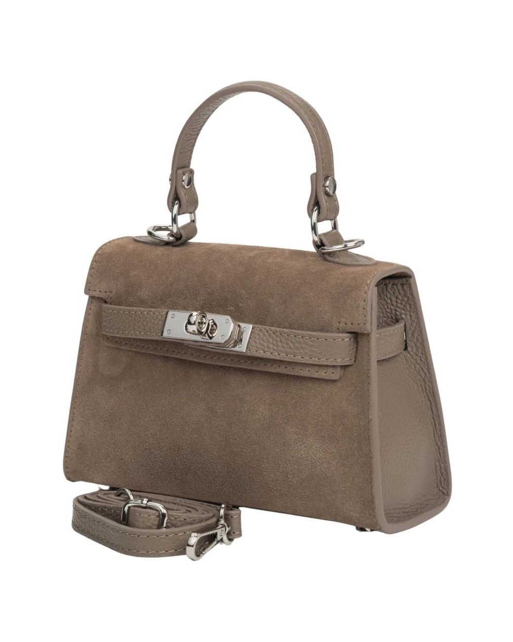 ESTRO Brown Satchel Handbag