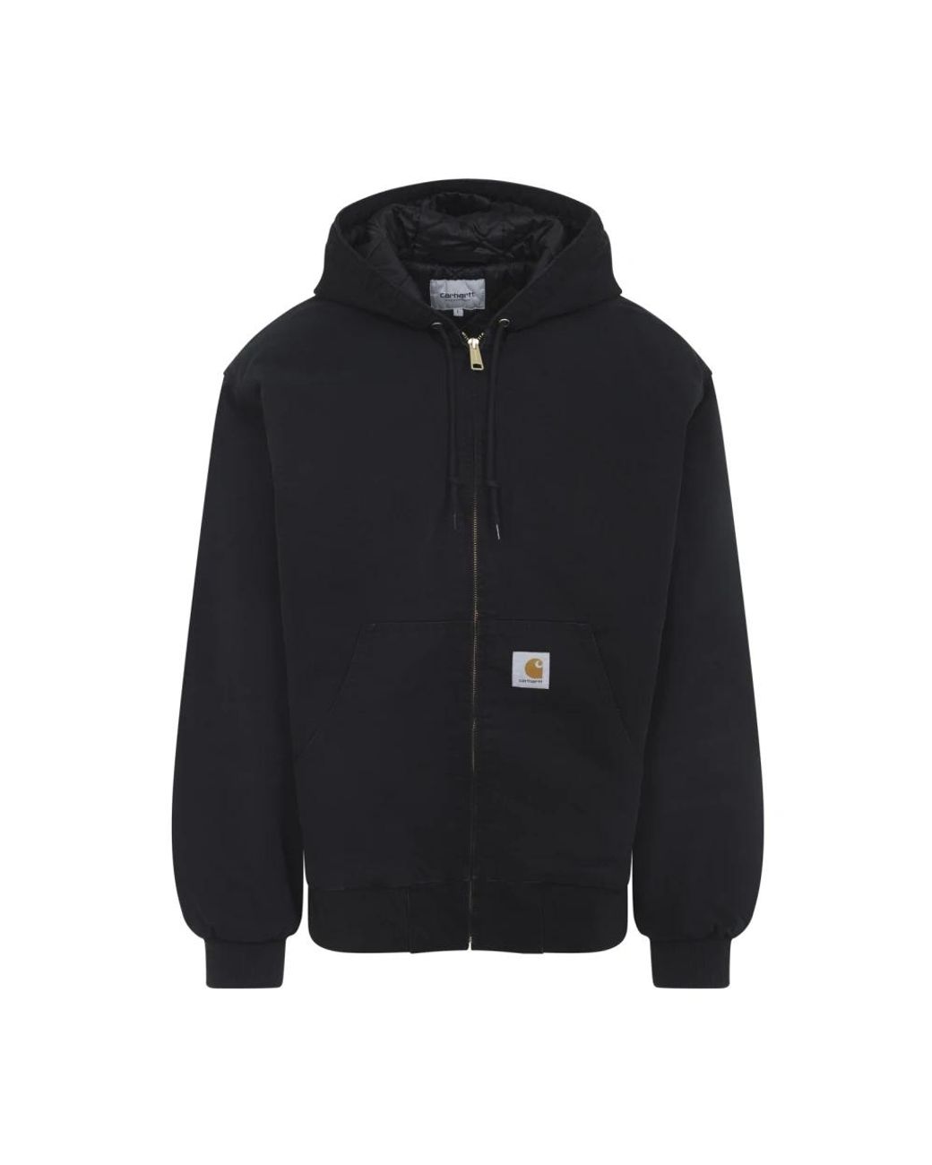 Carhartt Jassen ,Zwart ,Katoen Zwarte Jas Voor Mannen Aw 25 in het Black voor heren