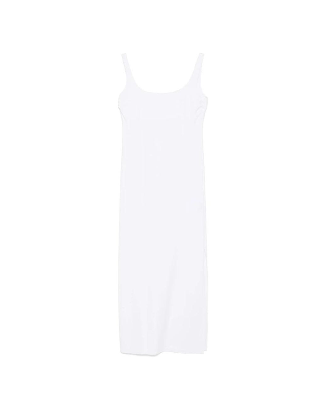 Fisico White Midi Dresses