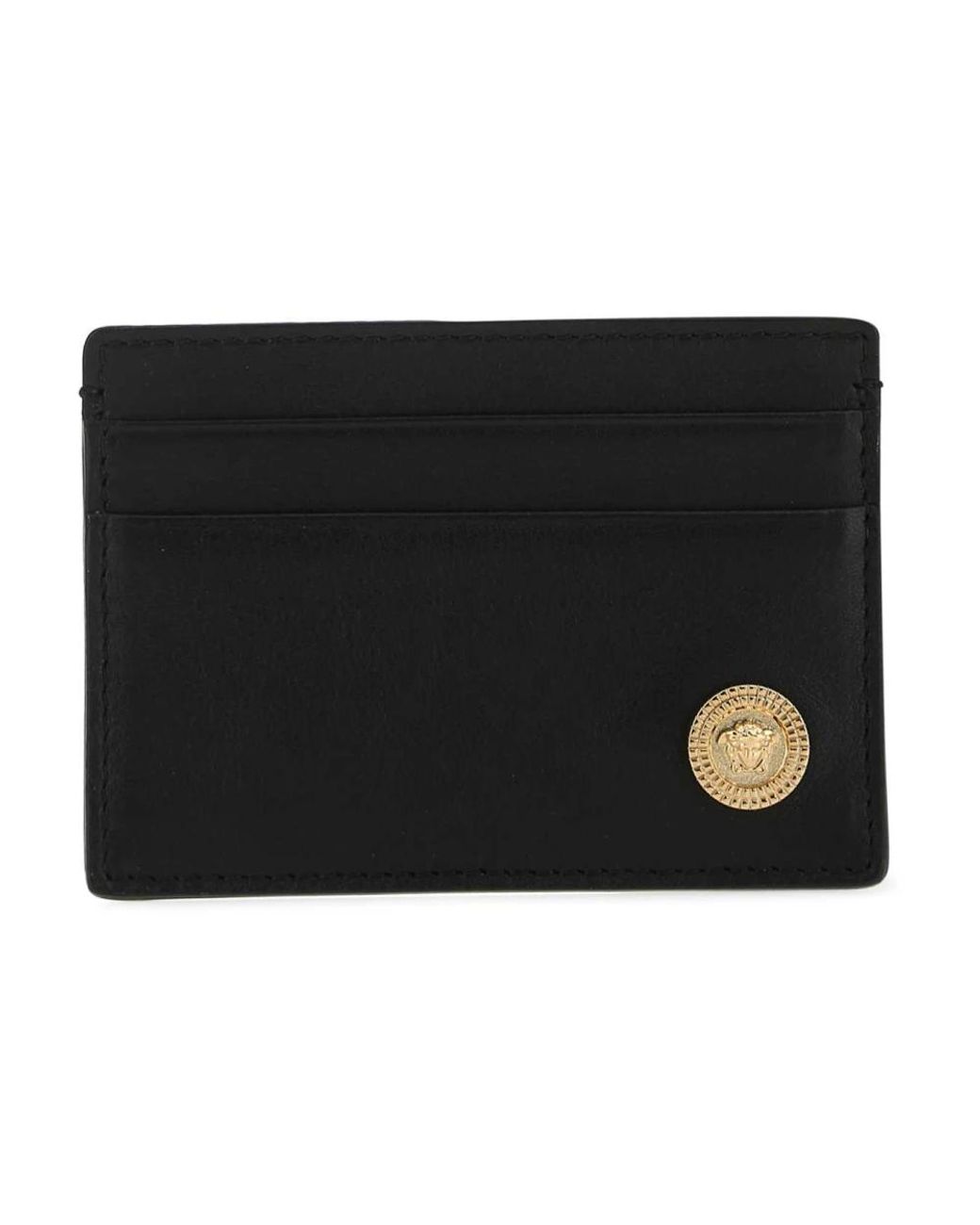 Versace Accessoires ,Zwart ,Leer Medusa Biggie Card Holder in het Black voor heren